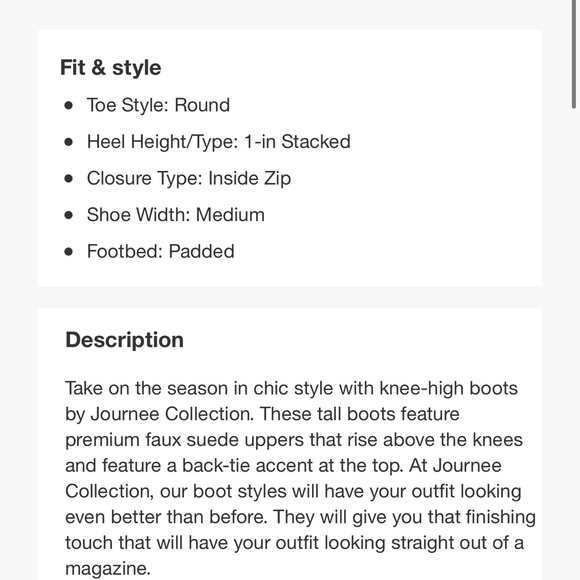 NWOT- JOURNEE COLLECTION MOUNT MEDIUM CALF OVER THE KNEE BOOT - SIZE 6.5 NEW - Picture 7 of 9